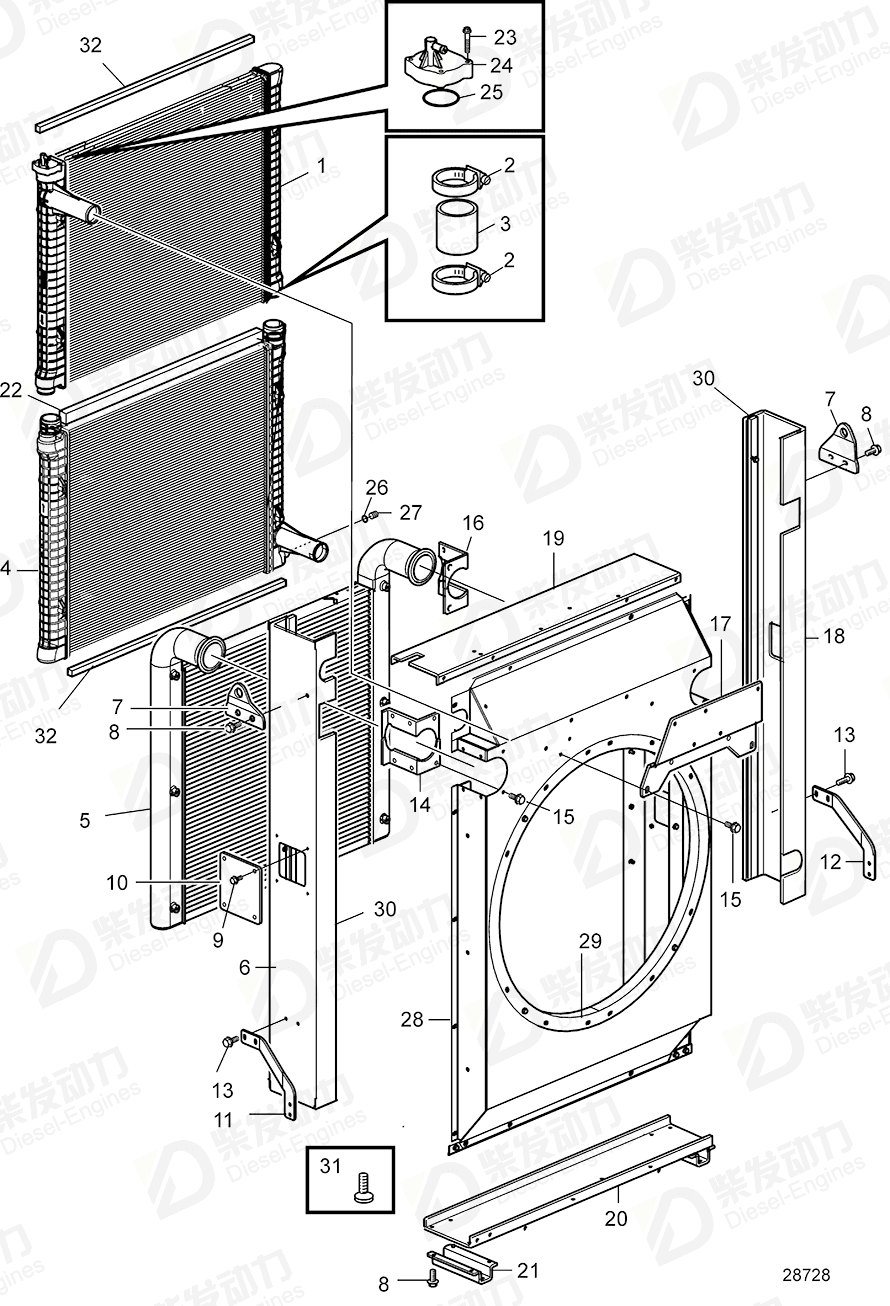 volvo penta Bracket 22272317 Drawing volvo penta Bracket 22272317 Drawing